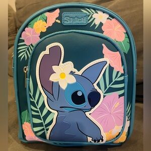 Disney Stitch Backpack - Blue and Pink Hawaiian Vibes